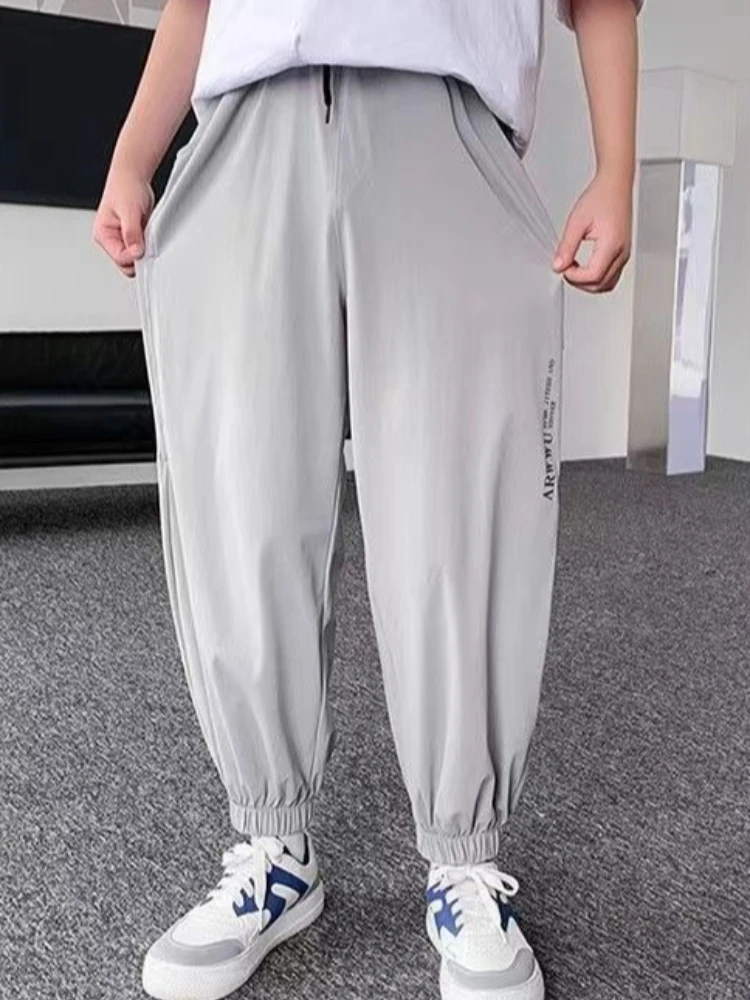 Boys Pants 2026 Summer New Quick Dry Mosquito Repellent Trousers Loose Fit Casual Sports Kids Clothing Children Long Pants