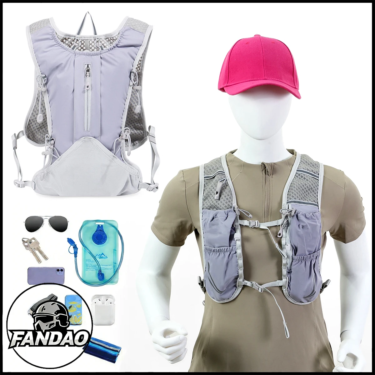 

Рюкзак для гидратации 5 л, унисекс, для марафона, легкий, для трейлраннинга, велоспорта, для мужчин и женщин, для занятий спортом на открытом воздухе, кросс-кантри