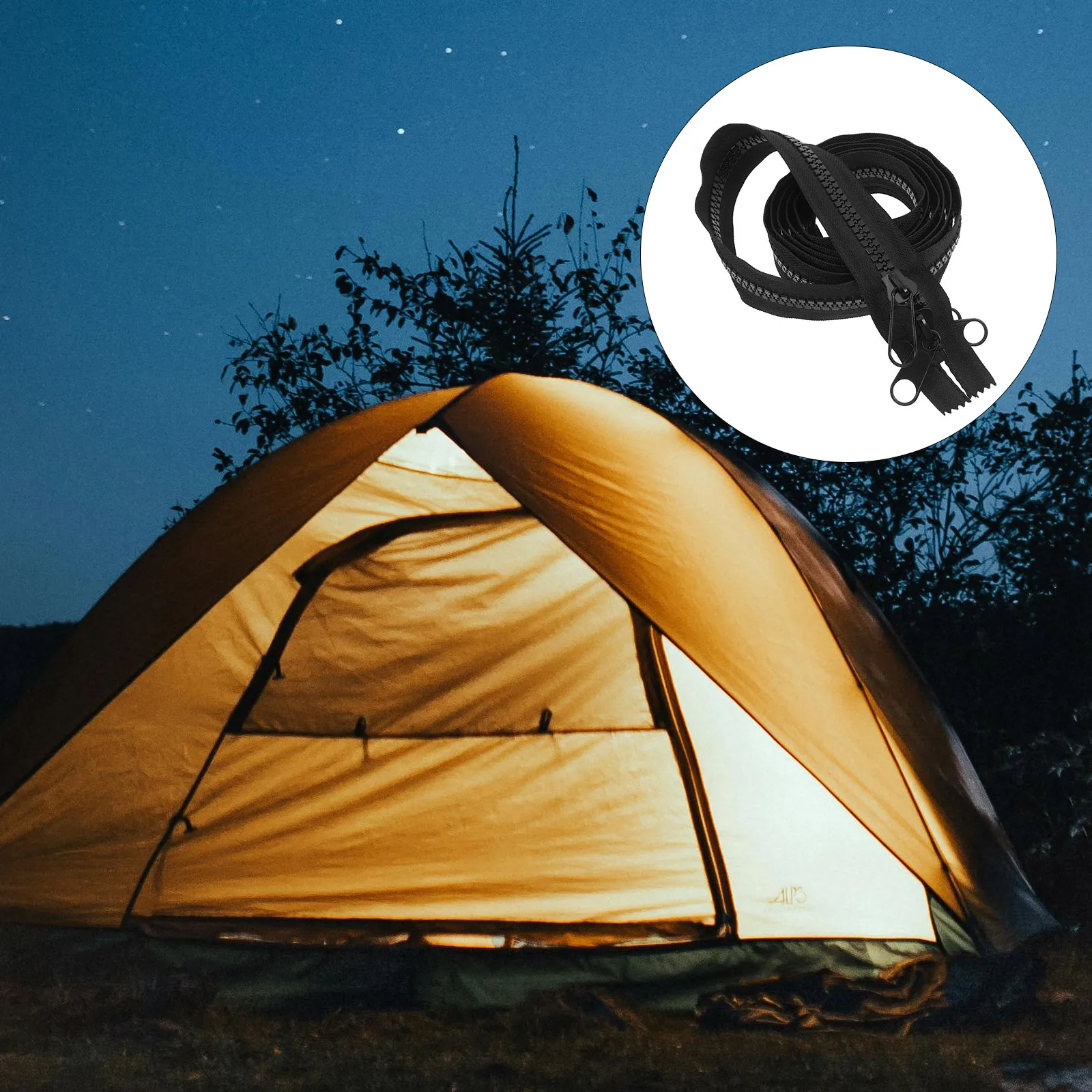 

2 Meters Oversized Heavy Duty Nylon Zipper Double Slider Waterproof For Tent Boat Canvas Dog Bed Cover Sewing Projects Outdoor