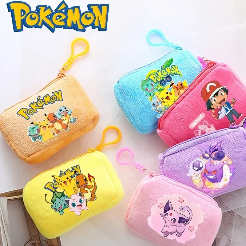 Новый-кошелек-с-покемонами-милый-мультяшный-Пикачу-psyduck-новые-кошельки-на-молнии-для-монет-модная-новая-плюшевая-сумка-для-хранения-наушников-подарок-на-день-рождения