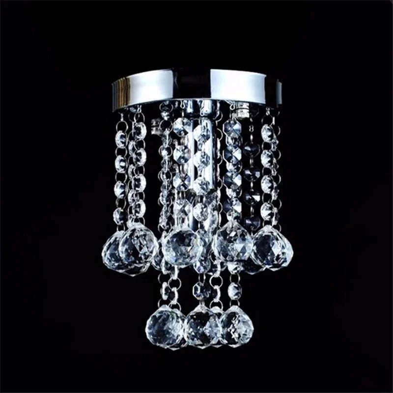 

E14 Bulb Lighting Ceiling Lamp Crystal Living Room Passage Foyer Home Charming De Lustre Fixtures Restaurant Luminarias Luxury