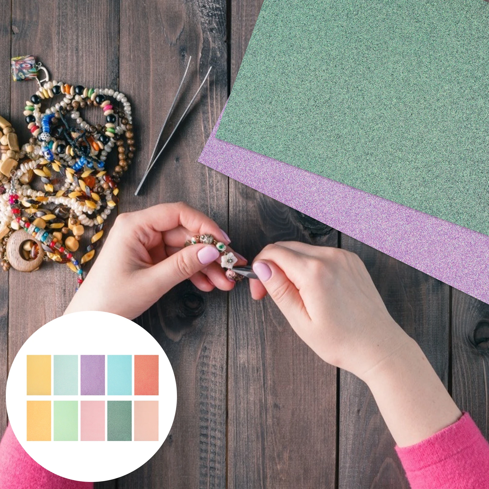 

10pcs Pu Sheets Sewing Fabric For Diy Earring Bow Big Size Faux Material Costume Decoration Hair Accessories