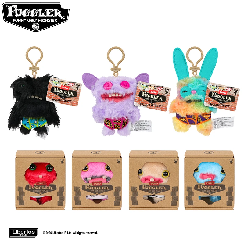 Porte-clés en peluche Fuggler, jouets amusants et moches, monstres à dents, poupées en peluche FUGG pour bébés