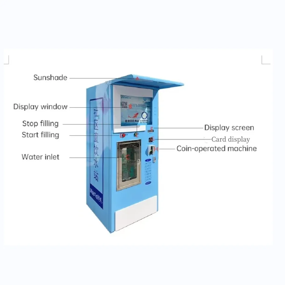 

400GPD Water Vending Machine with Card and Recharge Machine