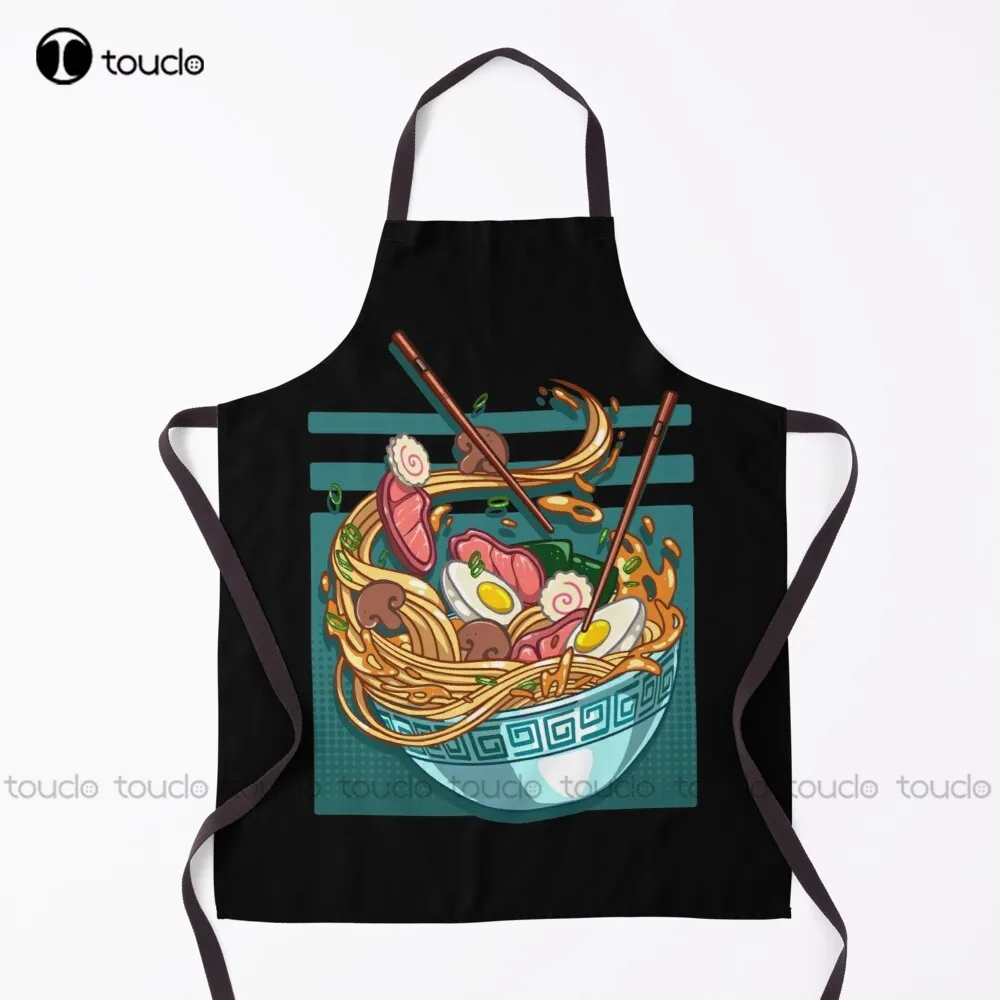 The Delicious Falling Japanese Ramen Bowl Apron Woodworking Apron Garden Kitchen Customized Unisex Adult Apron