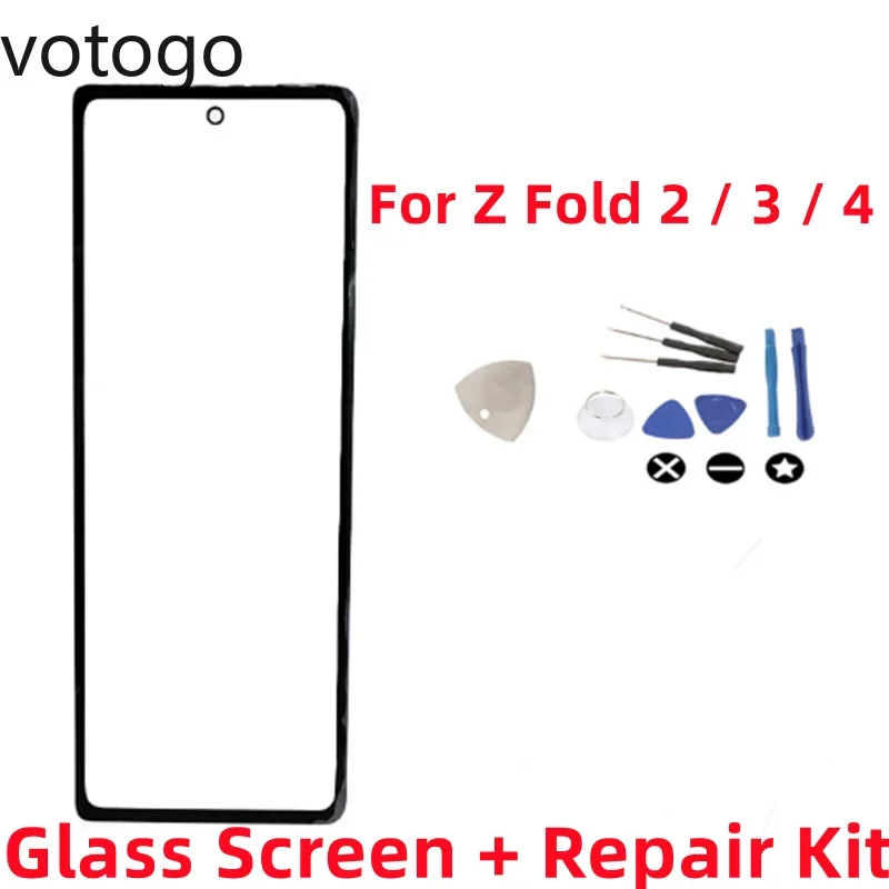 Front Glass Lens + OCA Replacement For Samsung Galaxy Z Fold 2 3 4 5 F936 F926 5G Outer LCD Touch Display Screen + Repair Tools