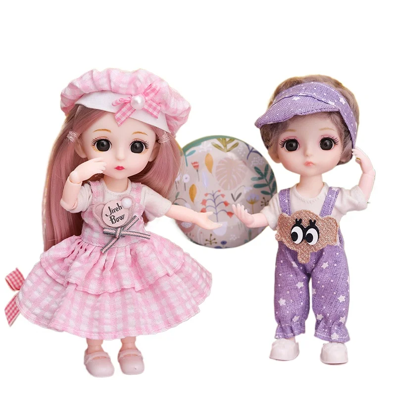 16cm 1/12 13 Joints Princess Doll BJD DIY Dress Up Doll Toys with Clothes Shoes Movable Cute Sweet Face Girl Gift Child for Kids