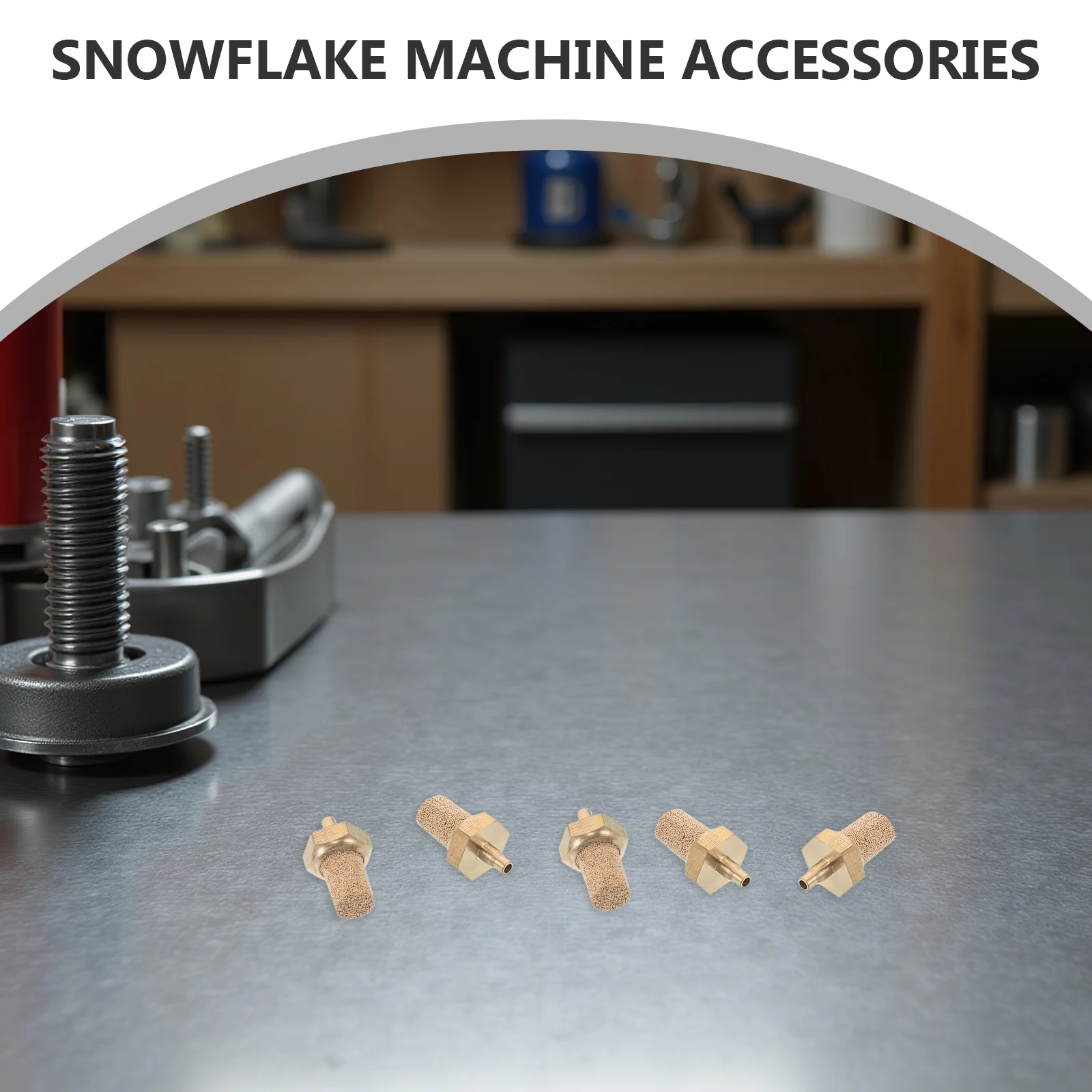 

5pcs Snow Machine Filter Nozzle Copper Air Stone Diffuser For Stage Fog Foam Machines Universal Compressor Replacement Disco