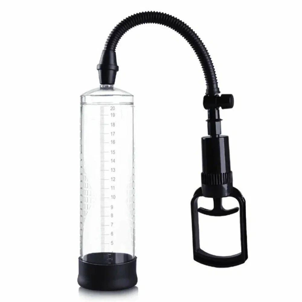 Handheld Manual Vacuum Penis Pump Equipment Powerful Suction Design Free Replaceable Sleeves Hygienic Portable Toy For Adult Men
