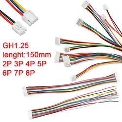 5Pcs Wire Cable Connector JST GH 1.25 2P/3P/4P/5P/6 Pin Micro Male Connector Jack Plug Connectors 15CM Wires 28AWG