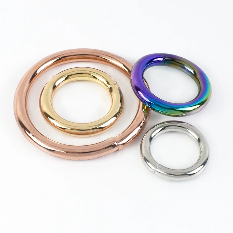 20Pcs 20/25/32/38mm Metal O Ring Buckles for Bag Straps Backpack Loops Clasp Keychain Connector Leather Hardware Accessories