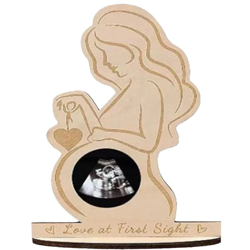 Baby Ultrasound Photo Frame Stand, Newborn Birth Announcement Display, Pregnancy Memory Keepsake Decor for Mom and Dad