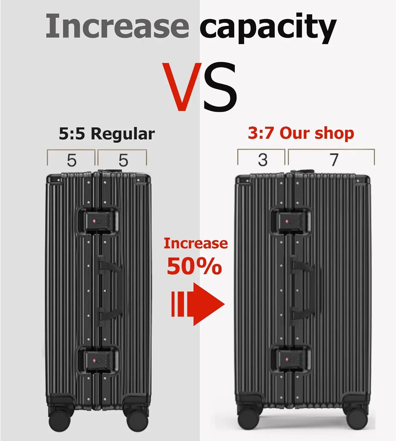 30In Aluminum Frame Hardside Spinner Wheels Luggage, Zipperless Checked Super Large Captain Suitcase With Cup Holder/Pe Holder