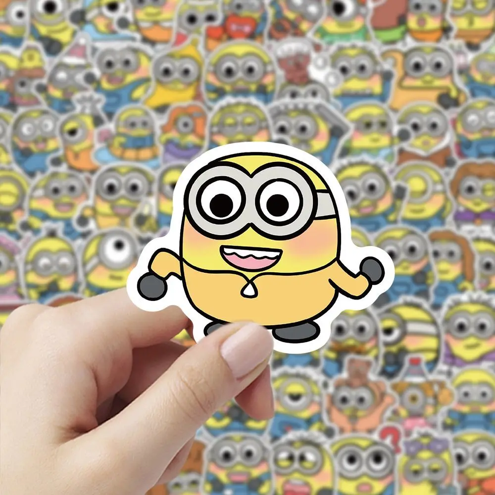 Minions movie anime cartoon cute 102pcs stickers kawaii DIY phone case mug notebook decoration decals peripherals wholesale - view 6