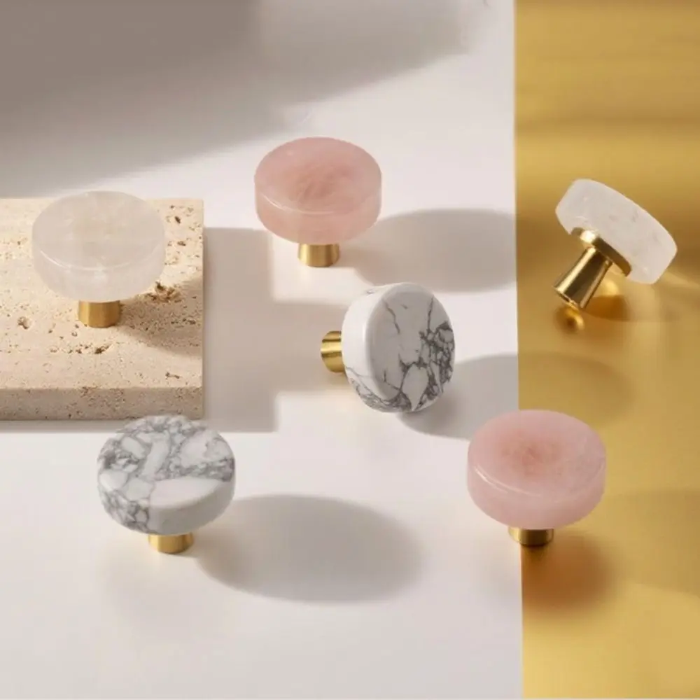 

Small Handle Circular Shape Brass Knob Brass Modern Drawer Pull Single Hole Nordic Style Door Handle Wine Cabinet