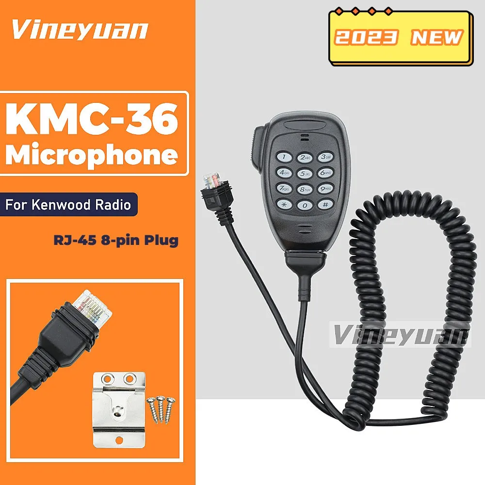 New KMC-36 DTMF Mobile Radio Microphone for KENWOOD NX700 NX720 NX820 NX900 TK-760G TK-862G TK-868 TK8180 TK880 TM-261 Radios