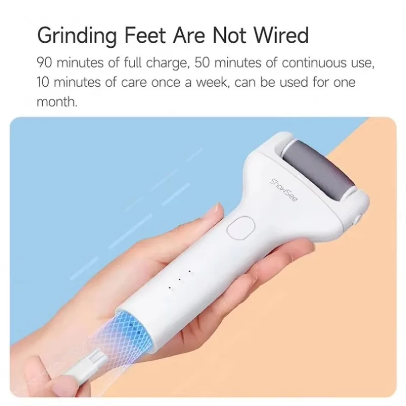 For Showsee Electric Foot Grinder Pedicure Machine Remove Dead Skin Calluses Full Body Washable Foot Scrubber Feet Beauty Care