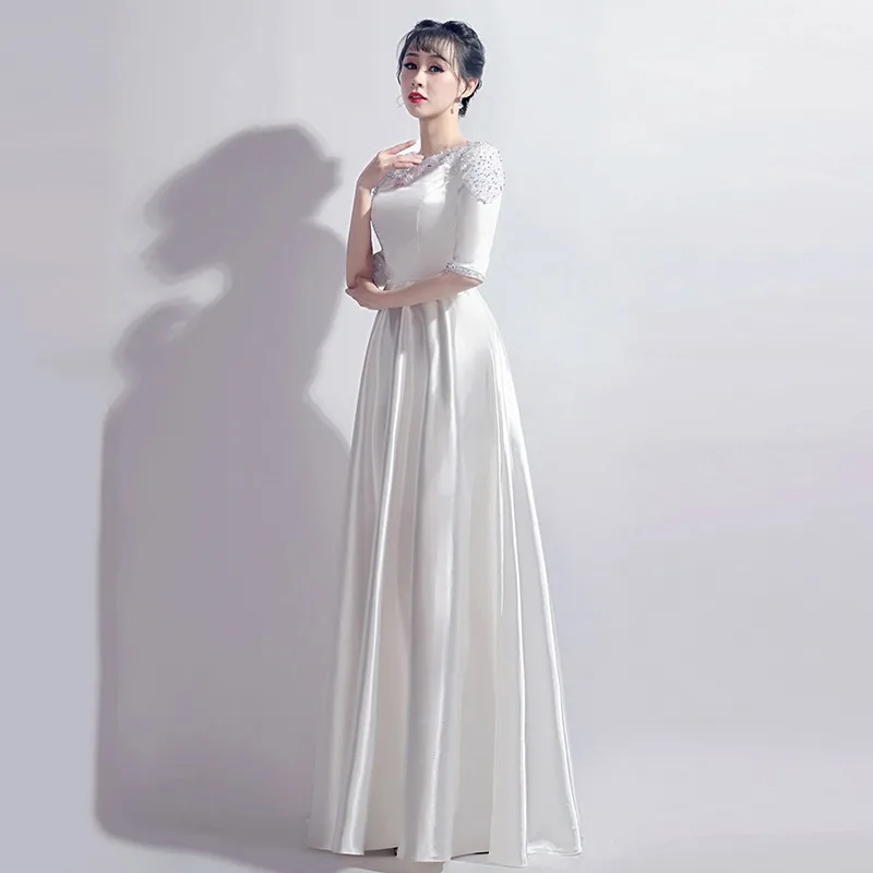 Strój chóralny damski długa suknia 2026 nowy kostium chóralny dla dorosłych w średnim i starszym wieku strój na występy