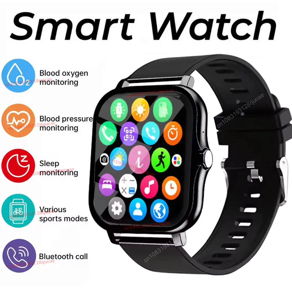2026 Neue Smartwatch für Damen und Herren 1,83 Zoll Touchscreen Bluetooth-Anruf Blutsauerstoffmonitor Geburtstagsgeschenk für Android- und iOS-Smartphones Hw12