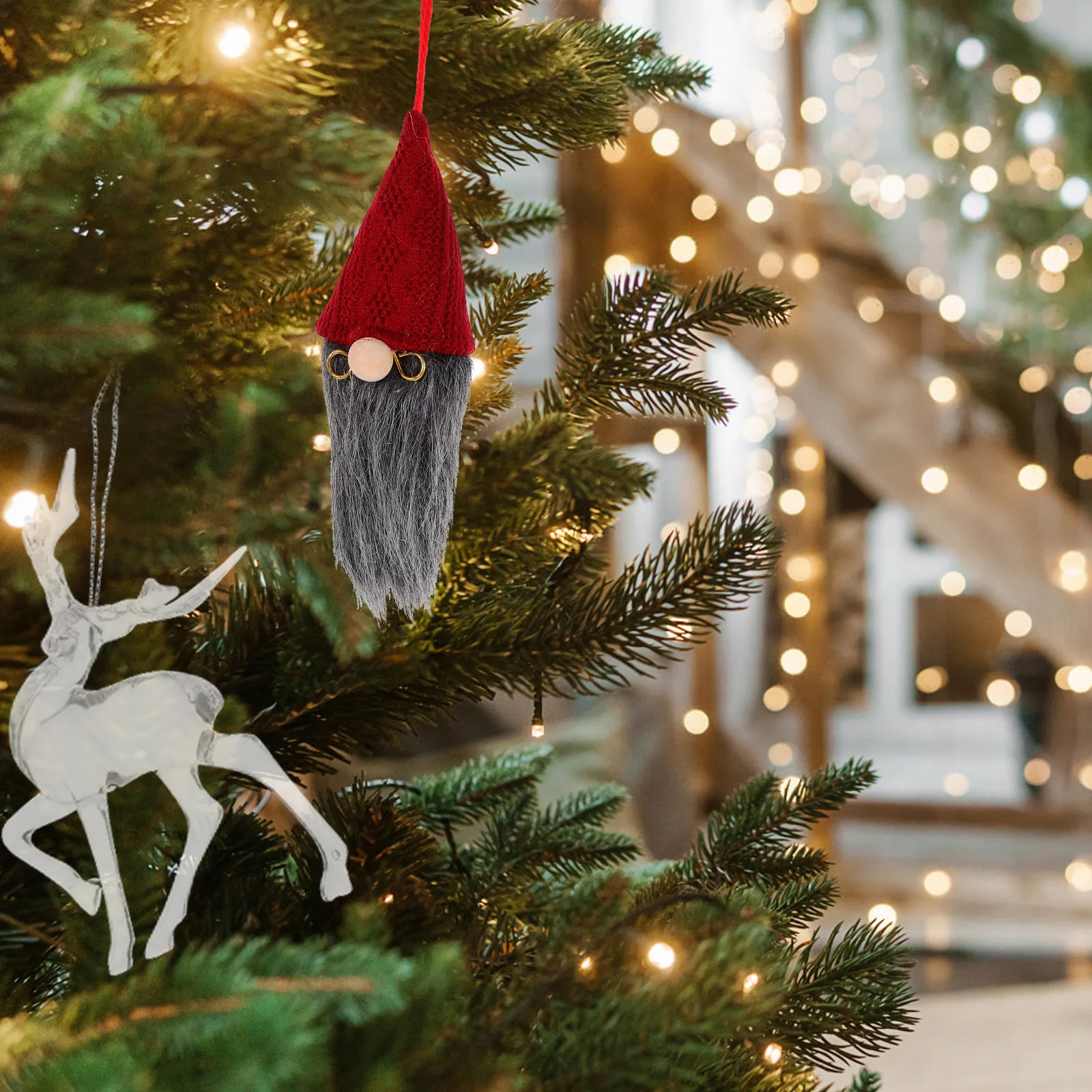 

3pcs Xmas Ornaments Hanging Tree Decorations Christmas Pendant Decor For Xmas Tree Party Supplies Gnome Shaped Gnome