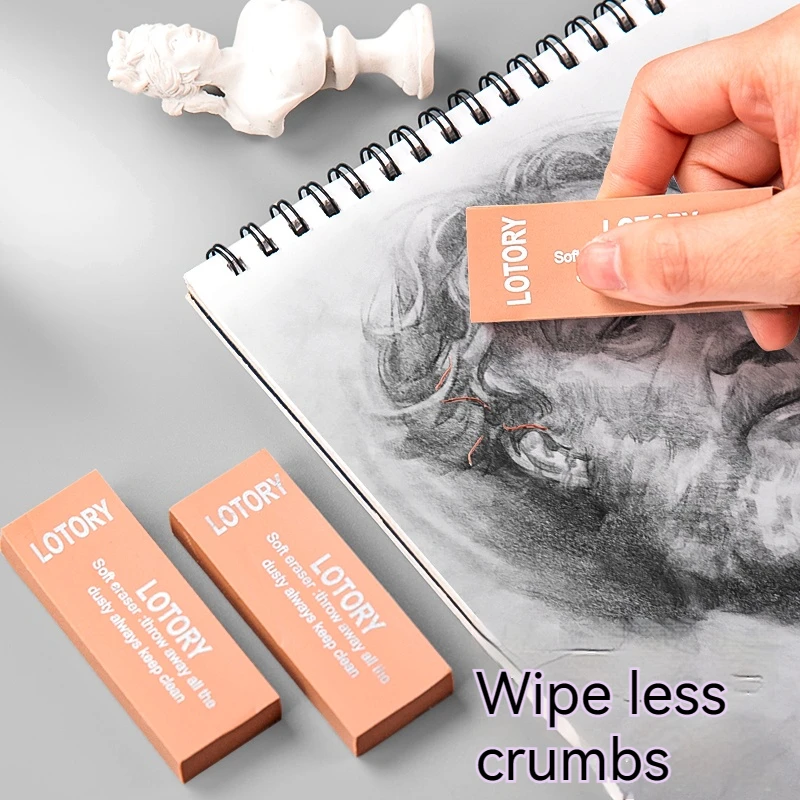 Gommes à crayon ovales en caoutchouc 2B HB, gommes souples et faciles à nettoyer pour le dessin, fournitures scolaires mignonnes de papeterie pour enfants et étudiants, 1 pièce, 3 pièces, 6 pièces