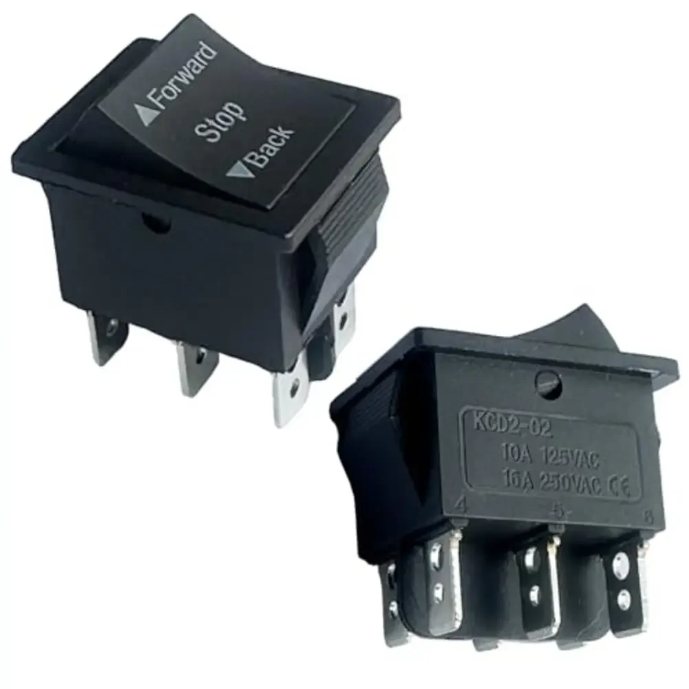 2-Piece Forward Reverse Switch for Electric For Ride-On Vehicles Rated 10A Operating Voltage 220V On Off On Rocker Design