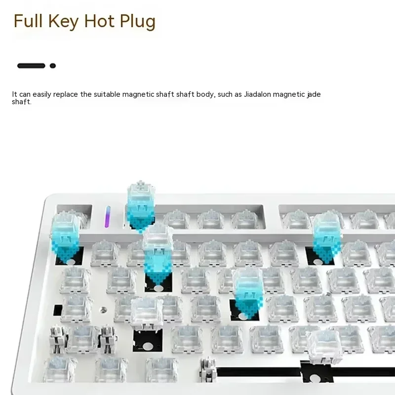 Irok Nd75 Magnetic Switch Mechanical Keyboards Transparent RT 81 Keys Single-mode Mode Wired Gaming Keyboard PC E-sports Gfits