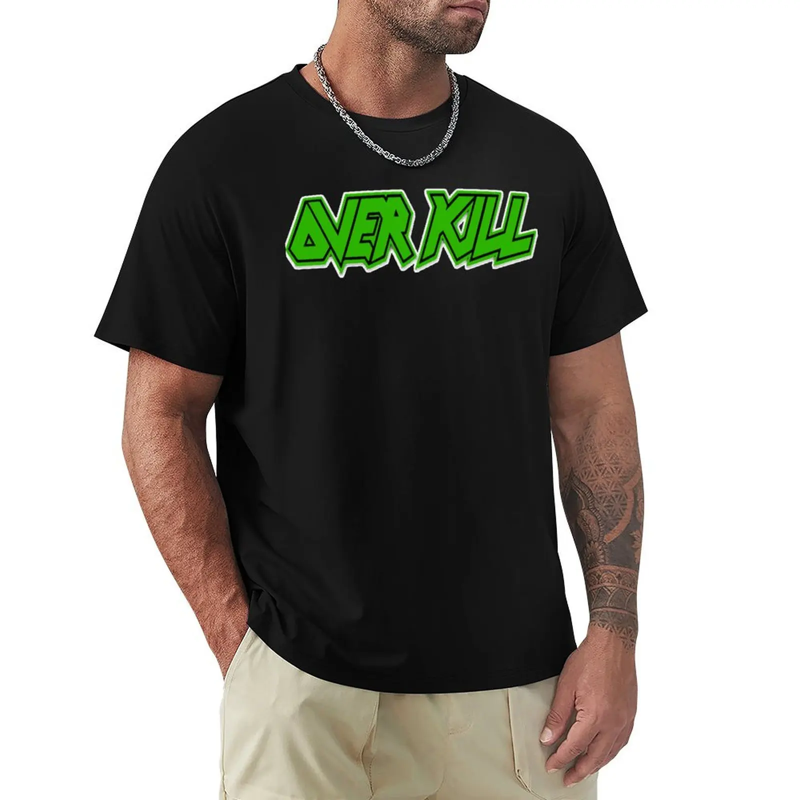 Overkill Band Logo Classic T-Shirt Casual Graphic Print Tee
