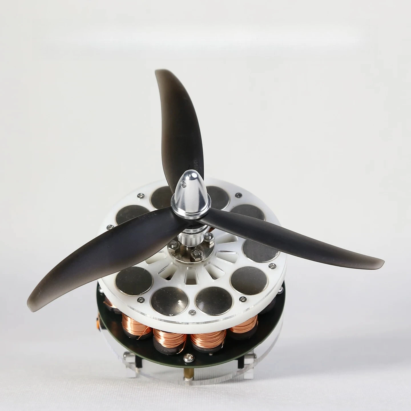 Mini Brushless Motor Fan Model Inductor Coil High Speed Working Adjustable Speed DIY Build Science Educational Desktop Hobby Toy