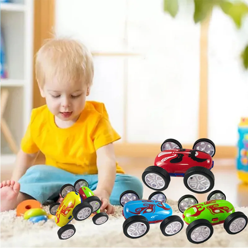 Creative Features Face Double-sided Inertia Car Double-sided Dumper Car Mini Fall-resistant 360 Steering Children's Toy Car