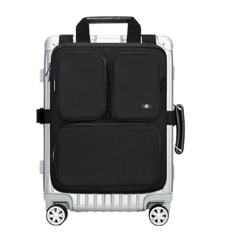 Suitcase Additional bag Large capacity boarding case hanging bag Foldable external storage bag tie