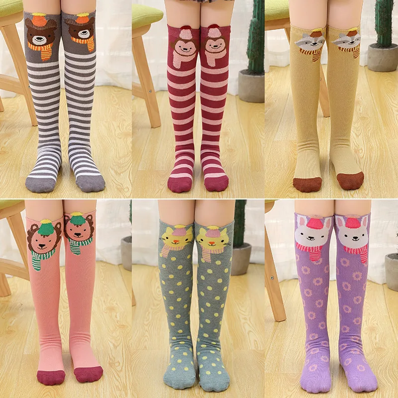 

Girl Socks 3-12 Years Old Cotton Knee High Socks Lovely Long Children's Knee Socks Kids Dance Socks Girl Todder Baby