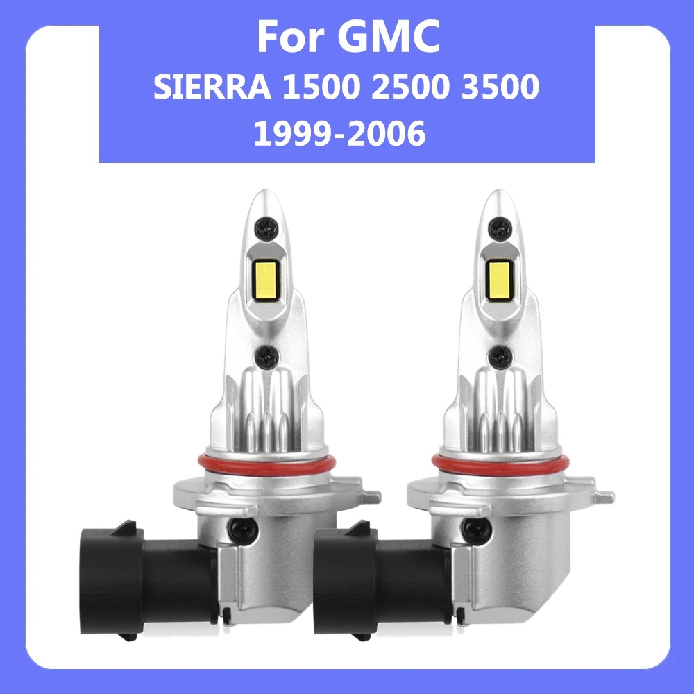 

Fit for GMC SIERRA 1500 2500 3500 HD (1999-2006) 9005 9006 LED Car Headlight Bulbs Mini Auto Lamp Replacement 6000K 6000lm 30W