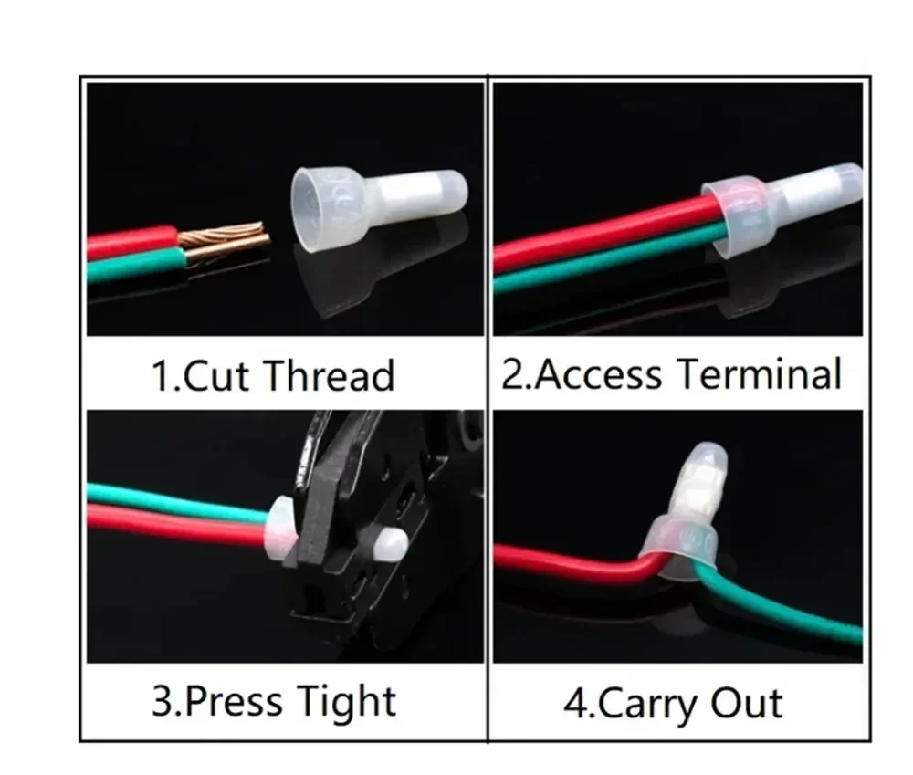 50/100/500/1000 PCS CE1 CE2 CE5 Closed End Crimp Caps Electrical Wire Cable Terminals Connectors