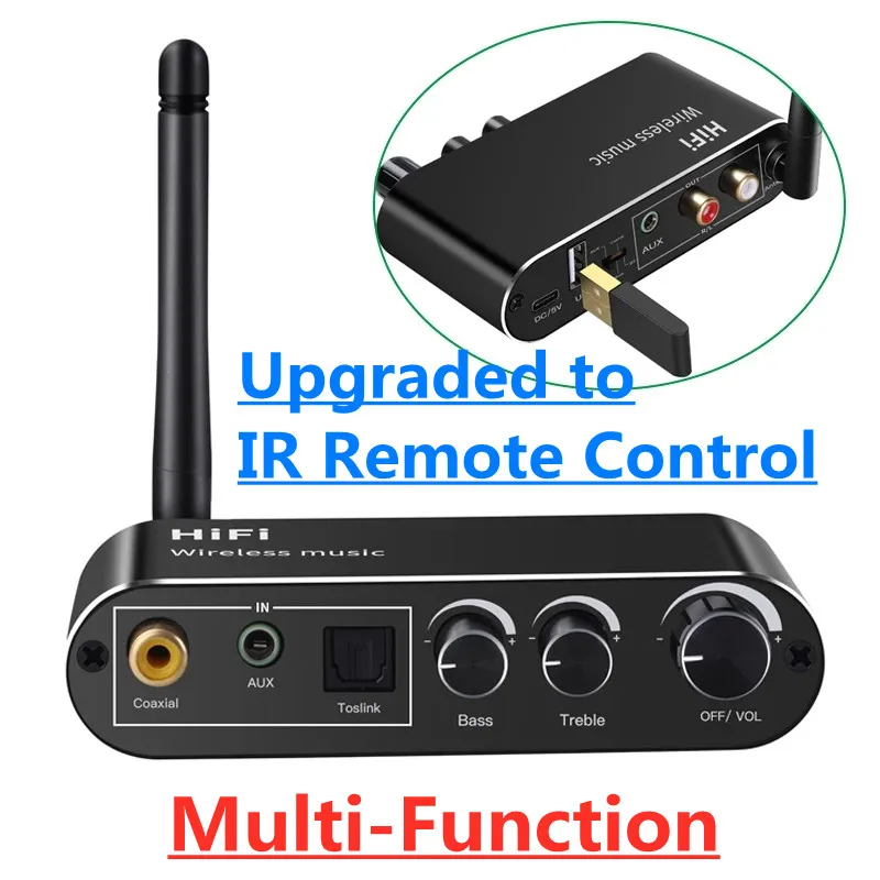 محول رقمي إلى صوتي تناظري DAC Spdif إشارة متحدة المحور البصرية إلى 3.5 مللي متر 3.5 مضخم AUX RCA فك بلوتوث 5.0 جهاز استقبال