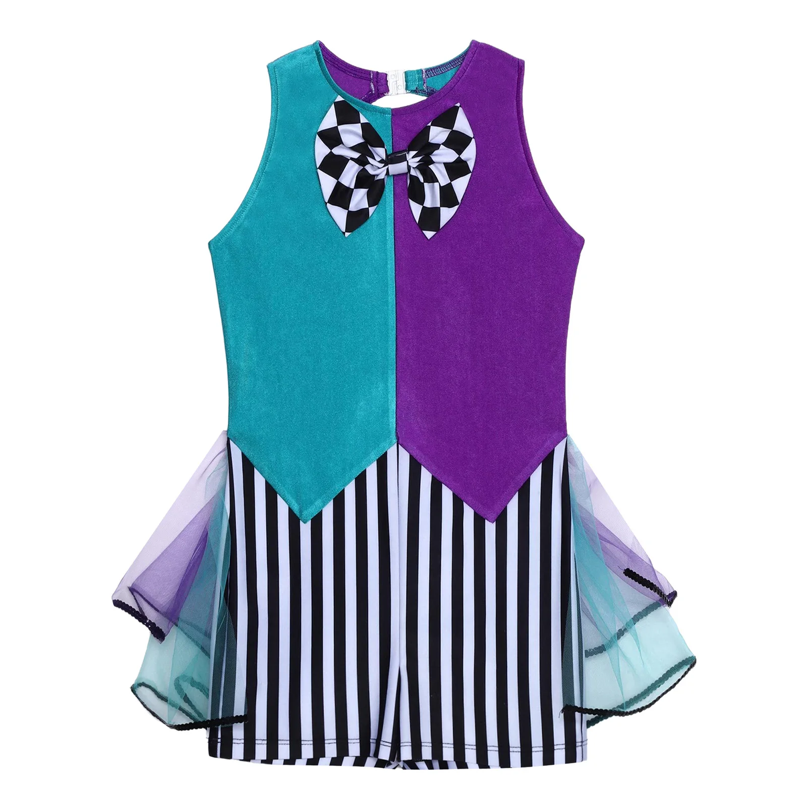 فتاة الجاز اللاتينية ملابس رقص الباليه يوتار توتو أداء Dancewear بلا أكمام المشارب بذلة هالوين كرنفال تأثيري