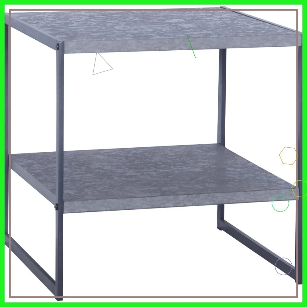 

Приставной столик в деревенском стиле с полкой для хранения, черный металлический каркас, современный промышленный торцевой столик для гостиной