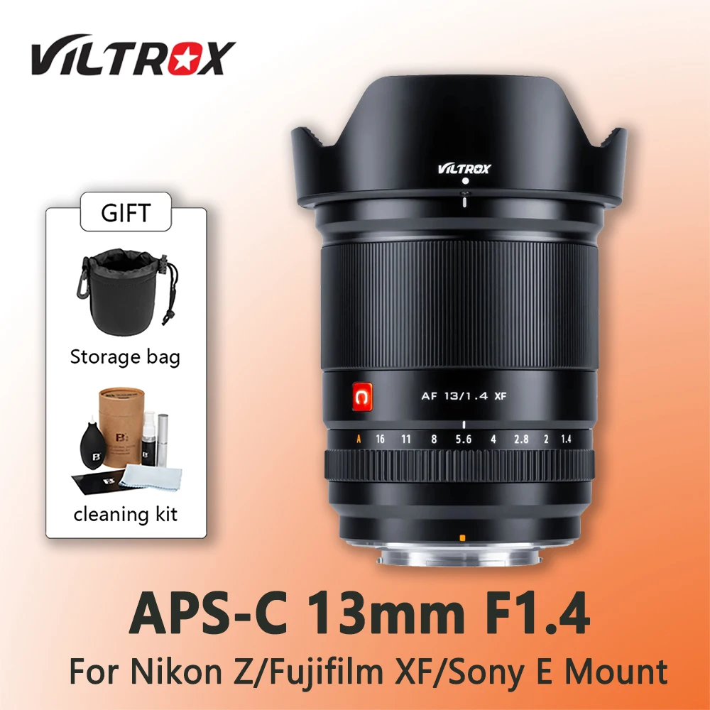 

Viltrox 13 мм F1.4 FX с автофокусом ультра широкоугольный объектив с большой диафрагмой для Nikon Z Fujifilm XF Sony E Mount Camera