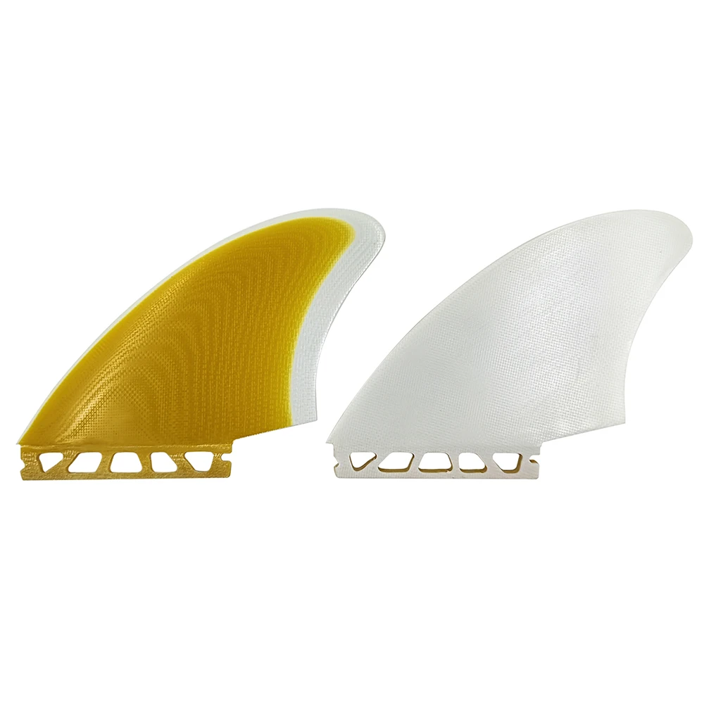 UPSURF-FUTURE Twin Tabs Fins for Surfing, Monochrome Fiberglass, Keel Surfboard Fins Thruster, Top Performance- Fins for Fish,