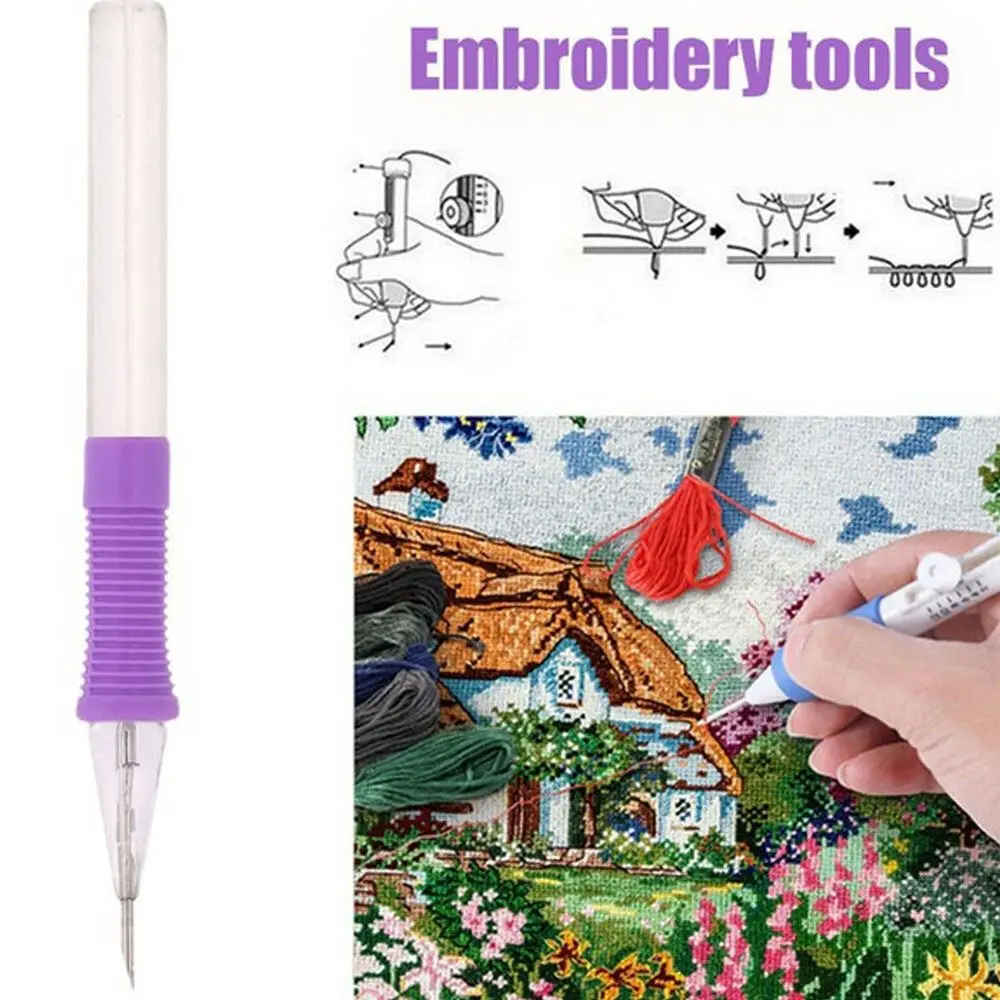 

Crafts Convenient Stitching Needle Knitting Weaving Threader Sewing Accessories Embroidery Tool Embroidery Pen