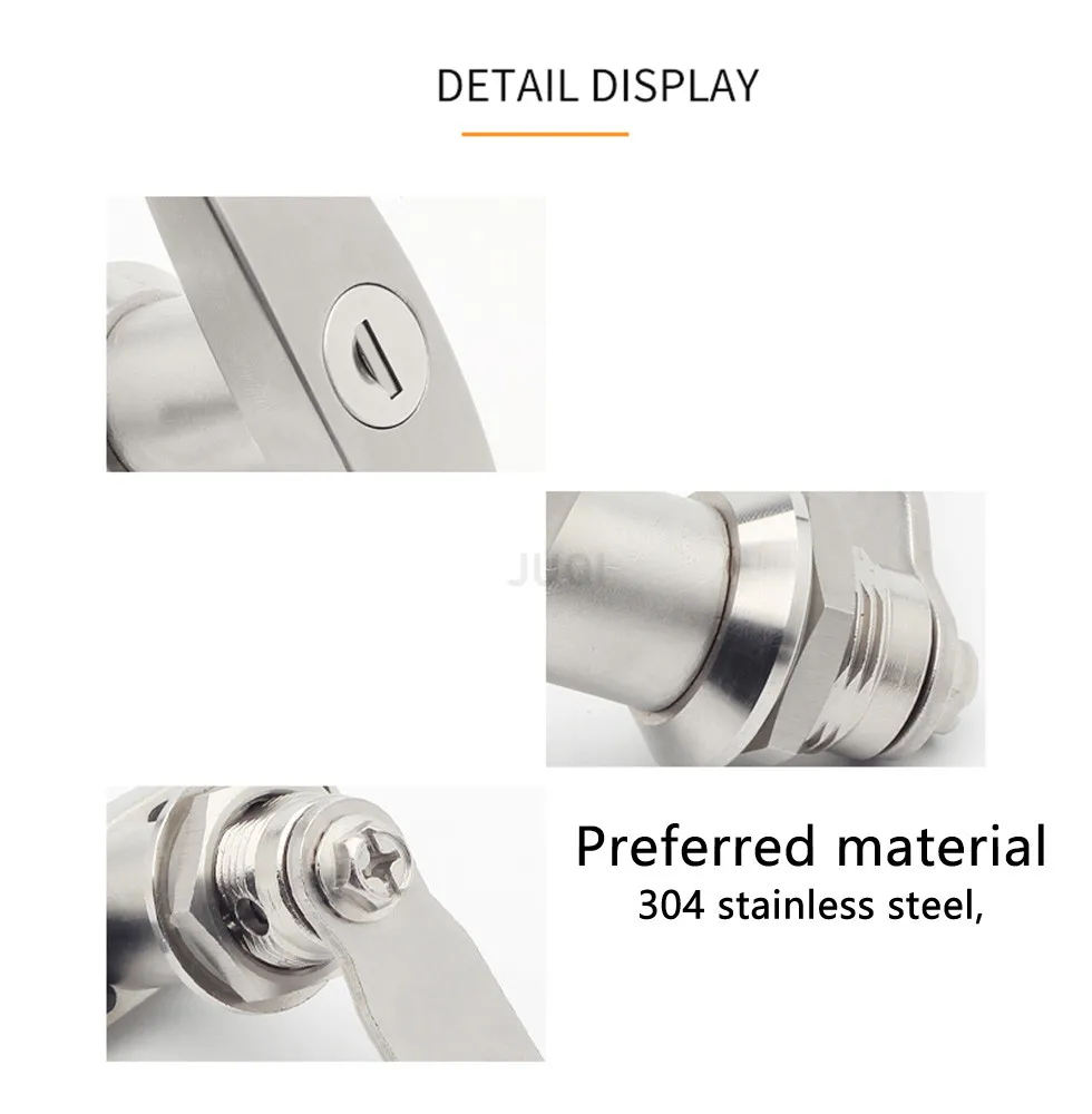 Baru T-type Rotary Lidah Kunci 304 Baja Nirkarat Distribusi Kotak Kunci Pintu Menangani Kunci Kontrol Kabinet Kabinet Kabinet Kunci