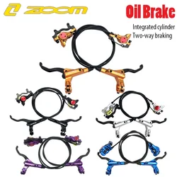 ZOOM HB875 Mountain bike Hydraulic Disc Brake Set Front Right 800mm Left Rear 1400mm MTB Bicycle Integrated cylinder oil pipe