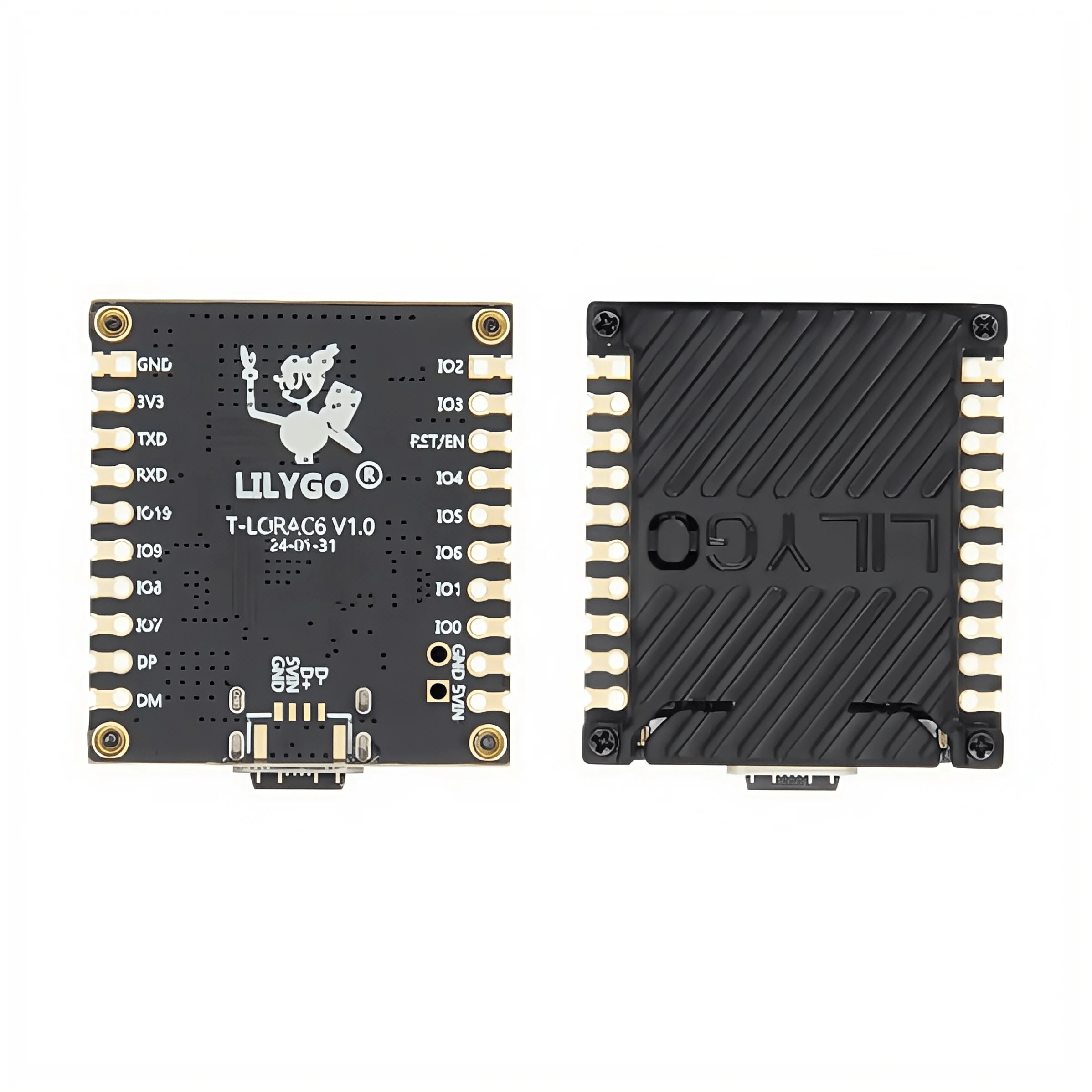 LILYGO® T-LoRaC6 Main ESP32-C6 LoRa Module SX1262 868MHz 915MHz LoRaWAN Long Range Low Power Development Board Stamp Holes PCB