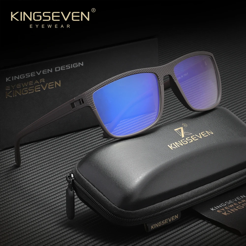 

KINGSEVEN Causal Blue Blocking Glasses Men/Women Phone Computer Home Comfort Anti-Blue Ray Eyewear Students Daliy Use Eyeglasses
