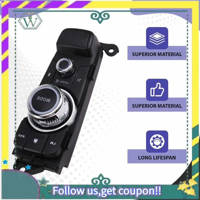 

A82U-Car Central Controller Mode Knob Button Mouse NAV Controller Switch Button For Mazda CX-3 2 Demio Low-End 2014-2021