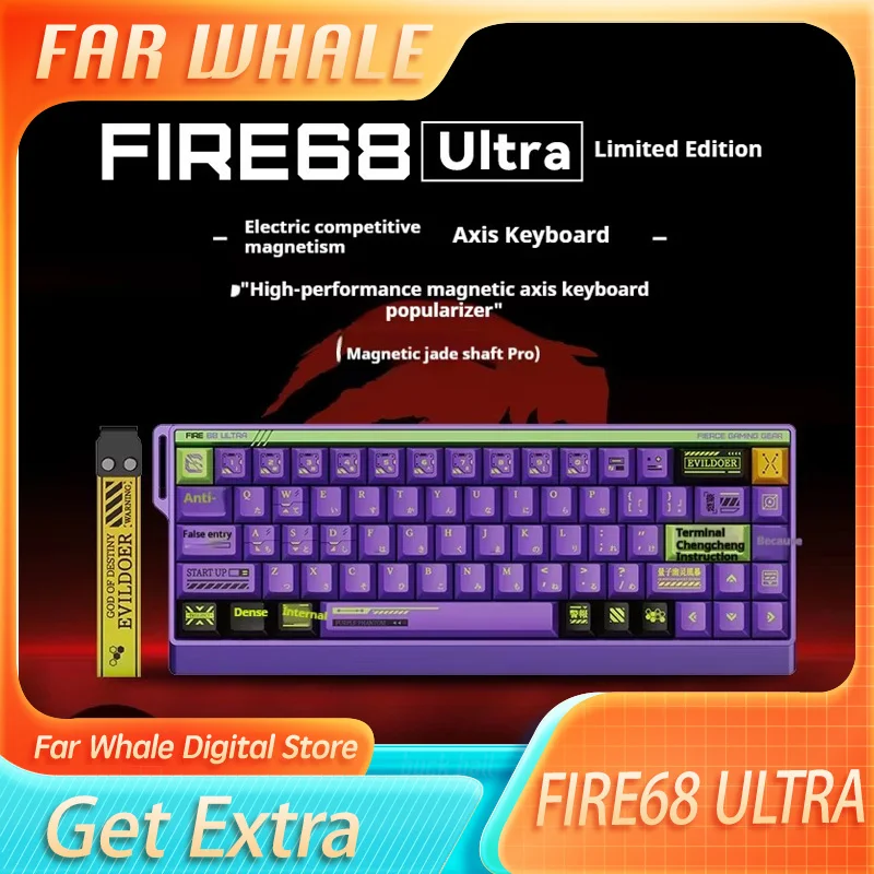 FGG MADLIONS Fire68 Ultra Magnetic Switch Mechanical Keyboard 8K Gaming Rapid Trigger RT 0.04mm Keyboard Customized Valorant