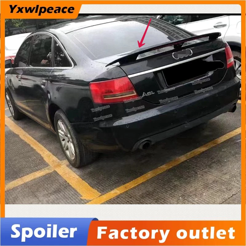 

For Audi A6 C6 2005 2006 2007 2008 2009 2010 2011 High Quality ABS Material with Light Rear Trunk Spoiler Wing Car Accessories