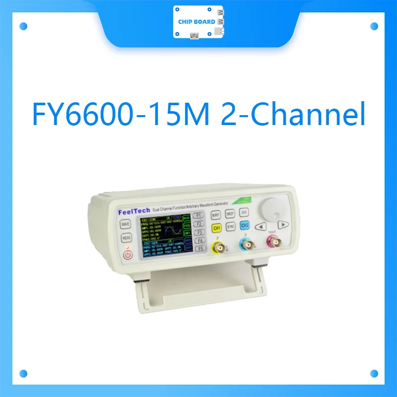 FY6600-15M 2-Channel DDS Arbitrary Waveform Signal Generator, 14bits, 250MSa/s, Sine, Square, Pulse, Frequency meter