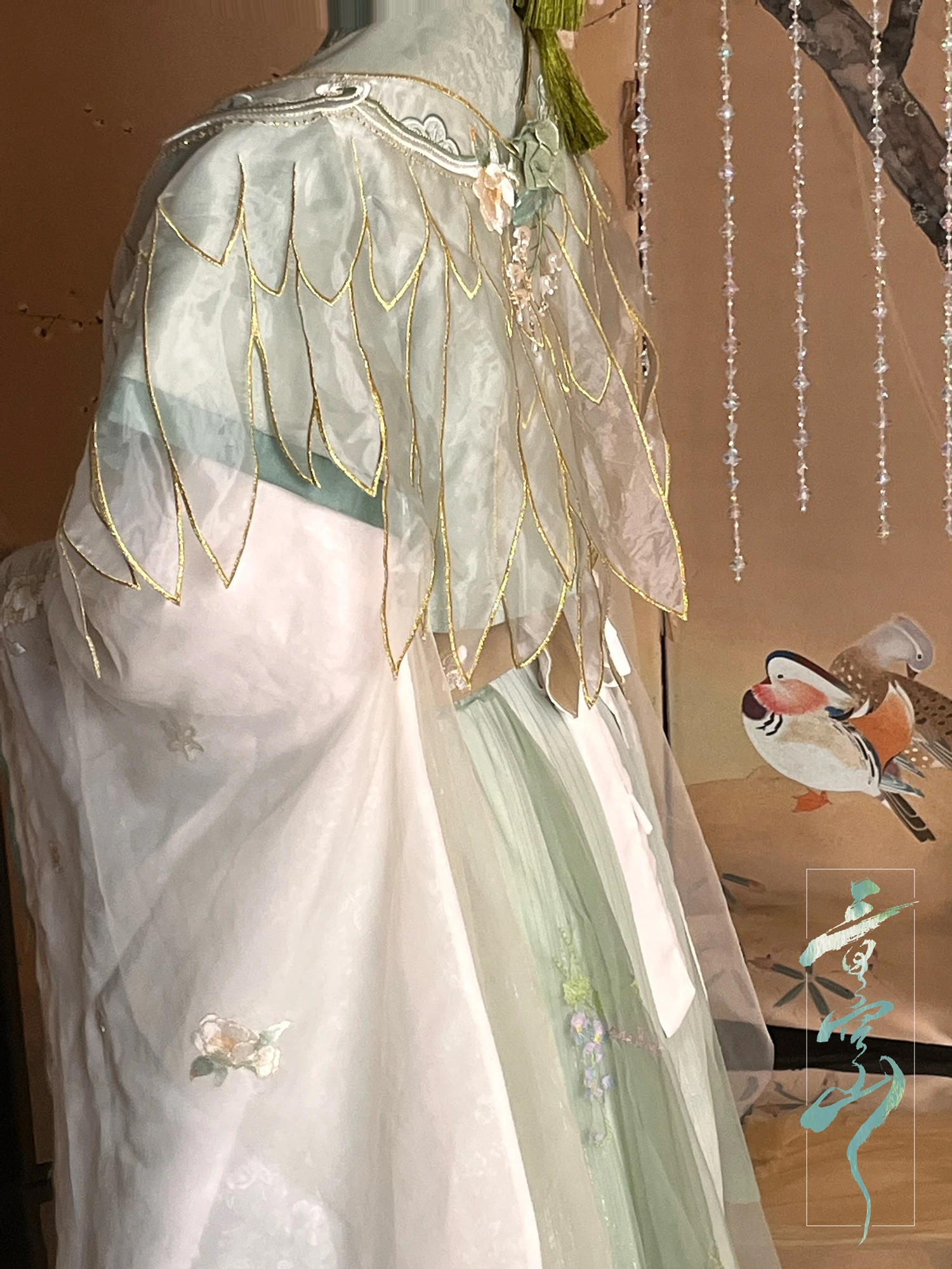 TGCF Tian Guan Ci Fu Xie Lian Hua Cheng Feng Shi Qing Xuan disfraz de Cosplay verde Cos vestido Hanfu conjunto completo