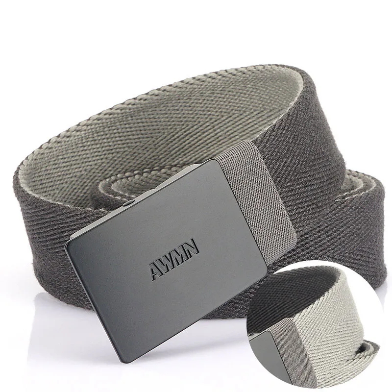 New Thicken Canvas Belt Quality Alloy Automatic Buckle Men Belt Casual Simple Men and Women Jeans Belt